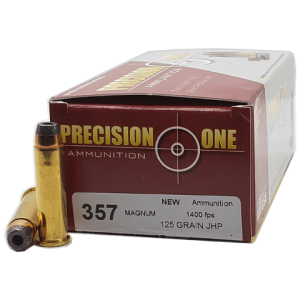 357 Magnum - Precision One 125 Grain JHP Brass Case - 50 Rounds