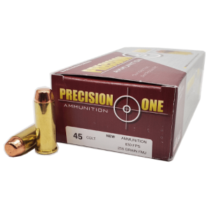 45 Colt - Precision One 255 Grain Full Metal Jacket Brass Case - 50 Rounds