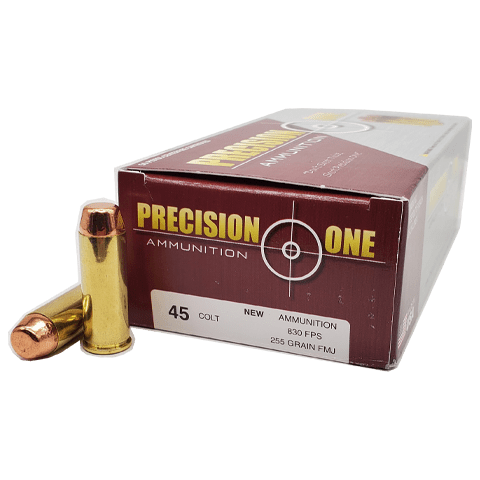 45 Colt - Precision One 255 Grain Full Metal Jacket Brass Case - 50 Rounds