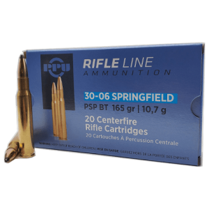 30-06 SPRG - PPU Rifle Line 165 Grain Pointed Soft Point Boat Tail - 20 Rounds