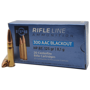 300 Blackout - PPU Rifle Line 125 Grain Hollow Point Boat Tail - 20 Rounds