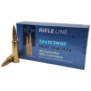 7.5x55 Swiss - PPU Rifle Line 174 Grain Full Metal Jacket