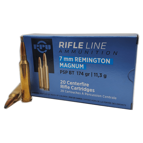 7mm Rem Mag - PPU Rifle Line 174 Grain Pointed Soft Point