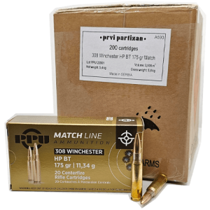 308 win PPU hollow point rounds box