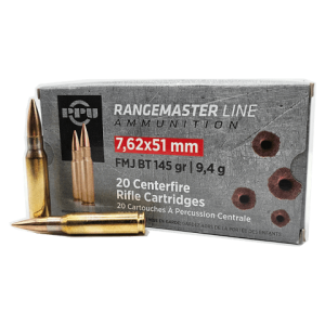 7.62×51 NATO – PPU 145 Grain Range Master Full Metal Jacket Boat Tail