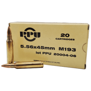 5.56 Nato - PPU Military Grade M193 55 Grain FMJ