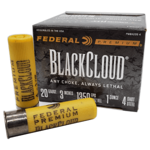 20 Gauge - Federal Premium 3" Black Cloud #4 Steel Shot