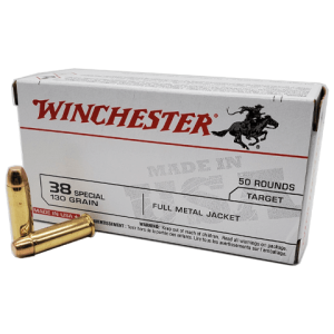 38 Special - WInchester USA 130 Grain Full Metal Jacket - 50 Rounds
