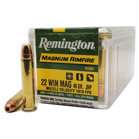 22 Magnum - Remington 40 Grain Jacketed Hollow Point - 50 Rounds