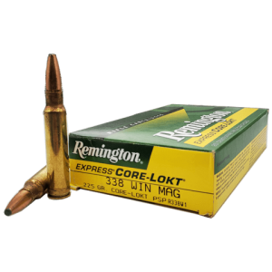 338 Win Mag - Remington 225 Grain Core-Lokt Pointed Soft Point