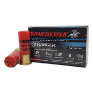 12 Gauge - Winchester Ranger 2-3/4" Low Recoil 00 Buck - 5 Rounds