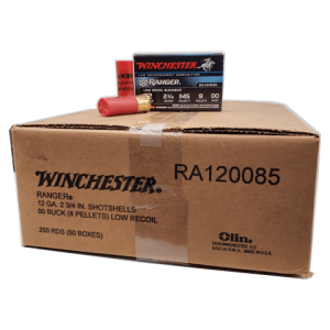12 Gauge - Winchester Ranger 2-3/4" Low Recoil 00 Buck