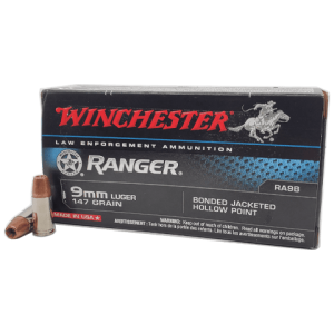 9mm - Winchester Ranger 147 Gr. Bonded Jacketed Hollow Point