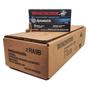 9mm - Winchester Ranger 147 Gr. BJHP Case