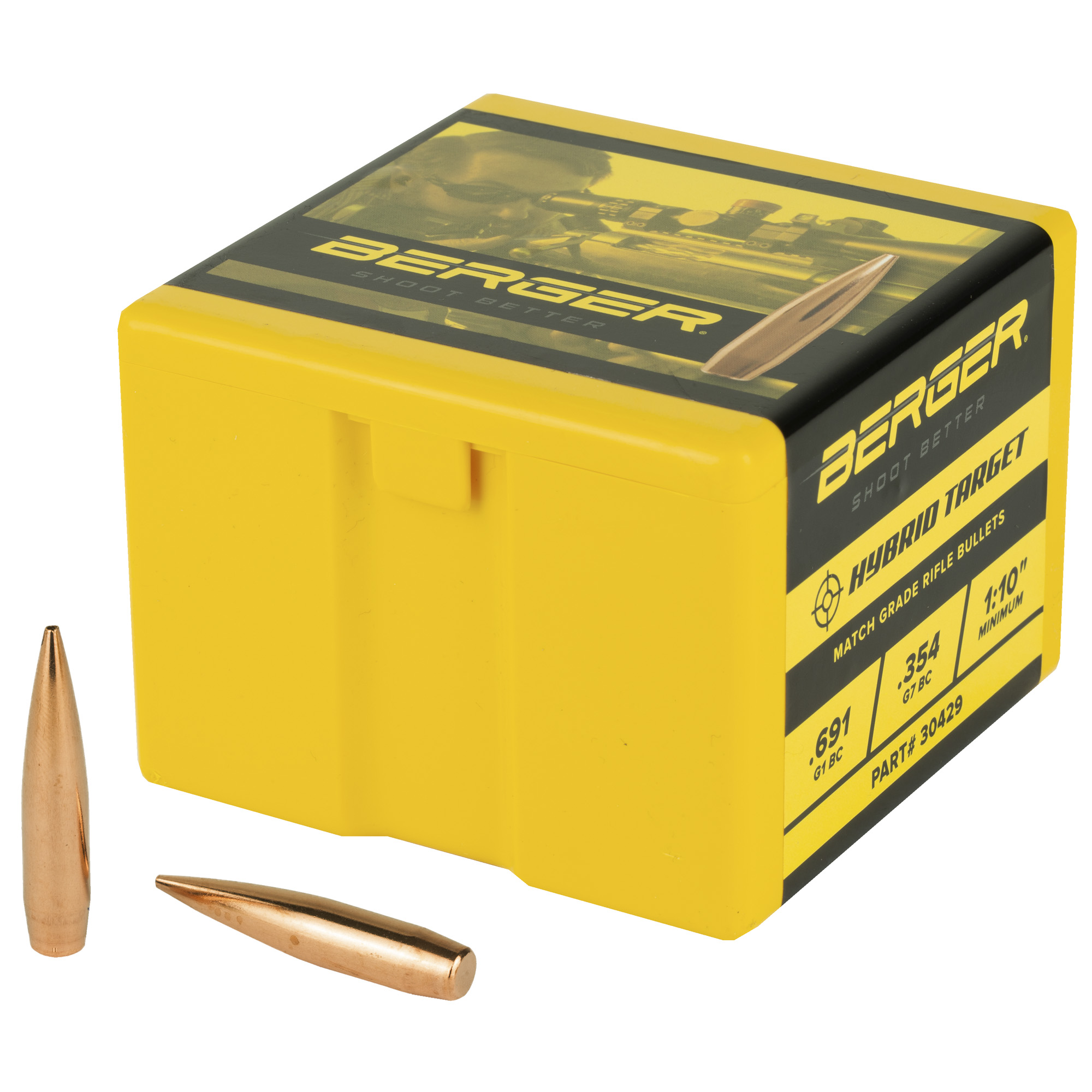 Berger Hybrid Target Bullets .308″ .30 Cal. 215gr 100ct