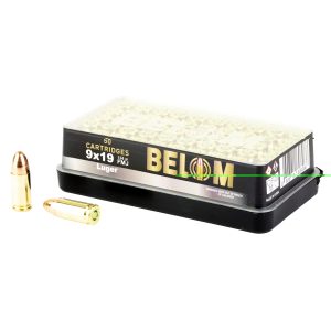 Belom 9mm 124gr Full Metal Jacket Brass 50CT
