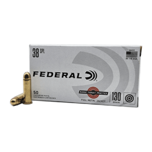 38 Special – Federal RTP 130 Grain Full Metal Jacket – 50 Rounds