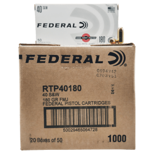 40 S&W – Federal RTP 180 Grain Full Metal Jacket – 1000 Rounds