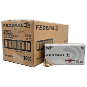 9mm federal target ammo box