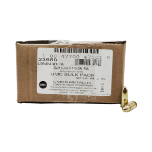 9mm – Remington UMC Bulk Pack 115 Grain FMJ – 500 Rounds