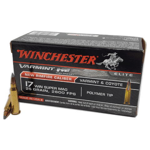 17 Win Super Mag - Winchester Varmint HE 25 Grain Polymer Tip