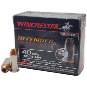 40 S&W - Winchester Elite Defender 180 Grain JHP - 20 Rounds