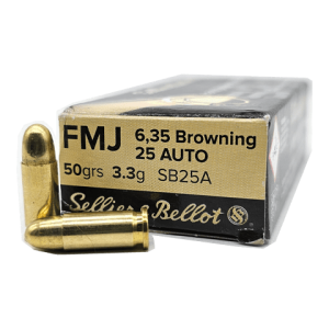 25 Auto – Sellier & Bellot 50 Grain Full Metal Jacket