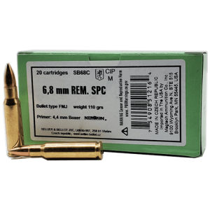 6.8 SPC - Sellier & Bellot 110 Grain Full Metal Jacket - 20 Rounds