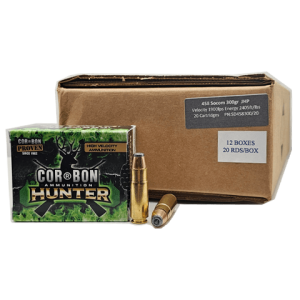 458 SOCOM – CorBon Hunter 300 Grain JHP – 240 Rounds
