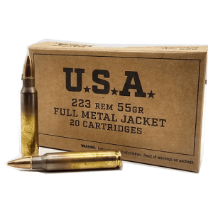223 Rem – Win / Lake City USA 55 Grain Full Metal Jacket – 20 Rounds