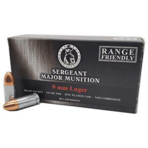 9mm - Sergeant Major Munition 115 Grain Full Metal Jacket