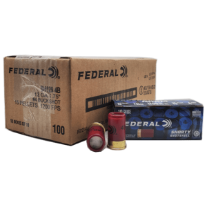 12 Gauge - Federal Shorty 1-3/4" Shotshell #4 Buckshot - 100 Rounds