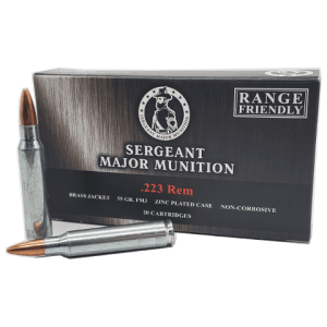 223 Rem - Sergeant Major 55 Grain FMJ Zinc Plated Steel Case