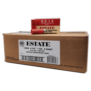 12 Gauge - Estate 2-3/4" #8 Lead Shot 1 oz - 250 Rounds
