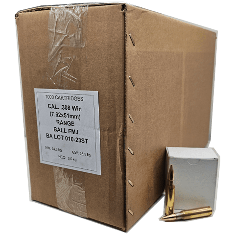7.62 x 51 Nato FMJ cartridges box