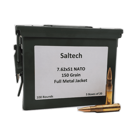 7.62x51 NATO - Saltech Range 150 Grain Full Metal Jacket - 100 Rounds