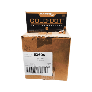 380 Auto – Speer LE Gold Dot 90 Grain Jacketed Hollow Point – 1000 Rounds