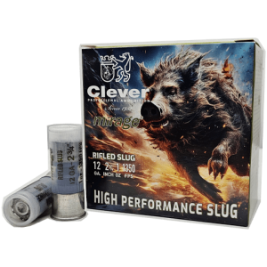 12 Gauge – Clever 2-3/4″ T3 Lead Rifled Slug – 25 Rounds