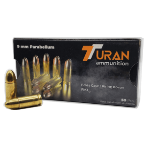 9mm - Turan 124 Grain Full Metal Jacket - 50 Rounds