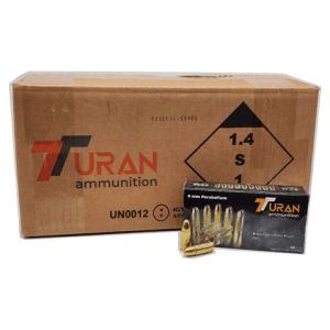 9mm - Turan 124 Grain Full Metal Jacket - 1000 Rounds