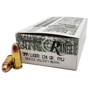 9mm - Remington Range 124 Grain Full Metal Jacket