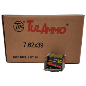 7.62x39 - TulAmmo 122 Grain FMJ Steel Case 1,000 Rds.