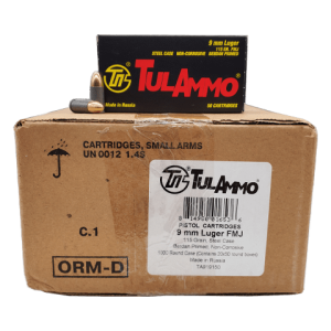 9mm - TulAmmo 115 Grain FMJ 1000 Round Case