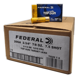 20 Gauge – Federal 2-3/4″ Top Gun #7.5 Shot – 250 Rounds