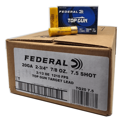 20 Gauge – Federal 2-3/4″ Top Gun #7.5 Shot – 250 Rounds