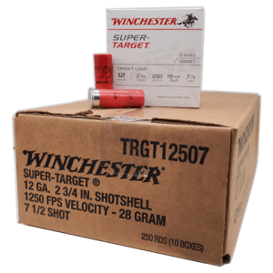 12 Gauge - Winchester Super Target 1 oz #7.5 Lead Shot 2-3/4" Plastic Hull - 250 Rounds