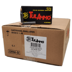 223 Rem - TulAmmo 55 Grain FMJ 1000 Round Steel Case