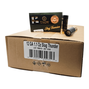 12 Gauge – Troy Thunder 2 3/4″ Rifled 1.1oz Slug – 200 Rounds