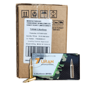 5.56 NATO – Turan 55 Grain Full Metal Jacket – 750 Rounds