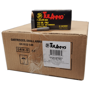 7.62x39 - TulAmmo 122 Grain Full Metal Jacket Steel Case Bulk